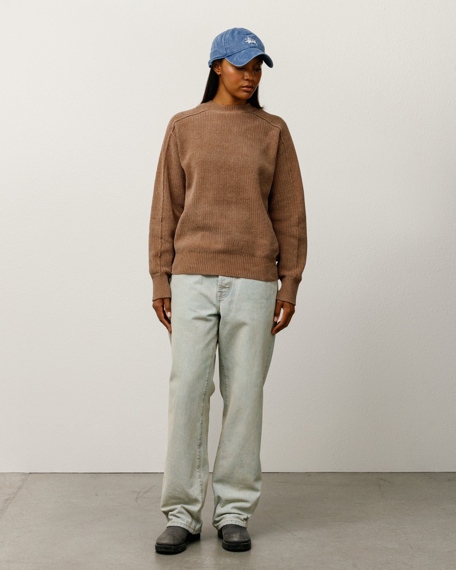 Cotton Chenille Sweater – Brown | Sweaters & Knits | Stüssy