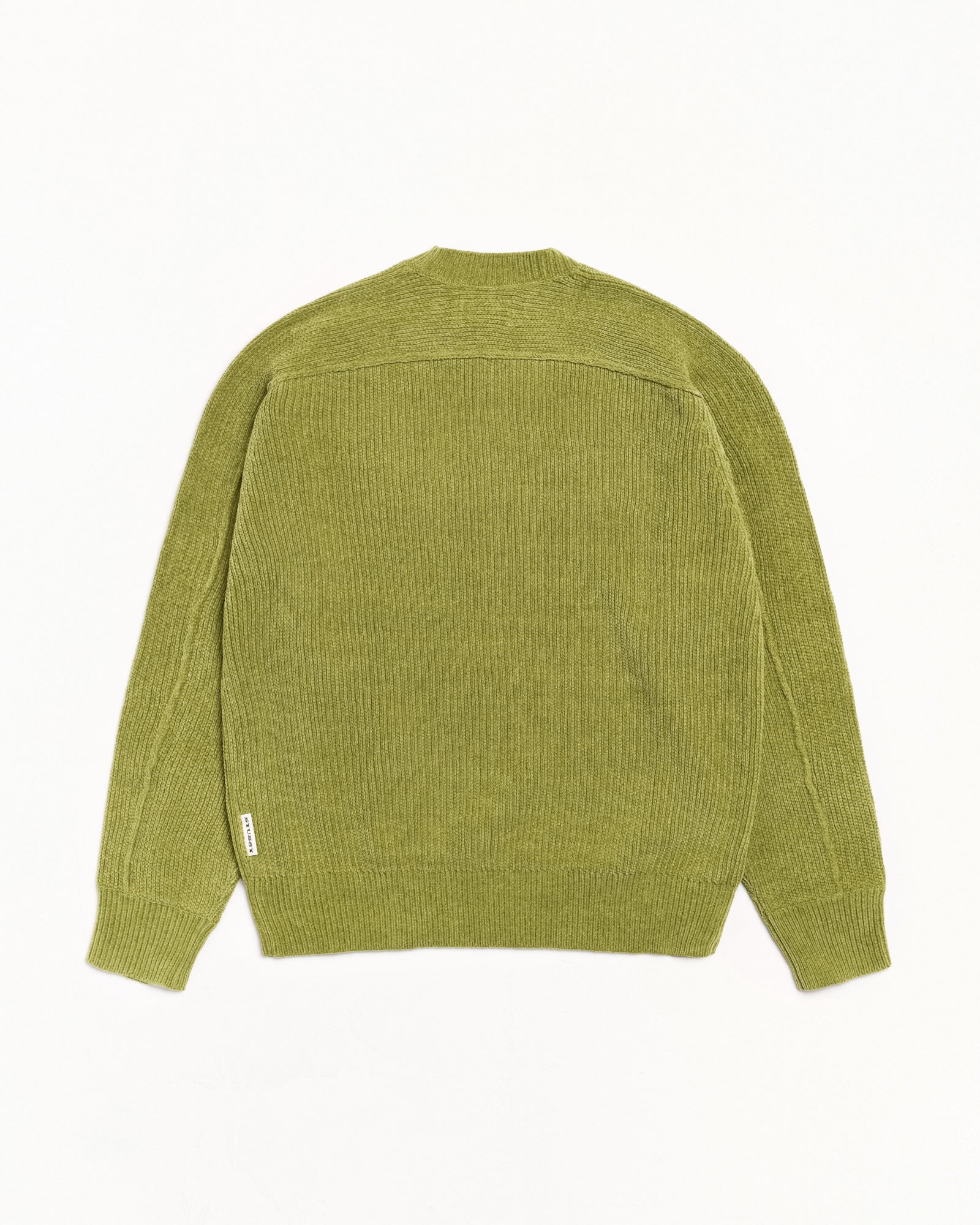 Exposed Seam Sweater Mens Long Sleeve In Green