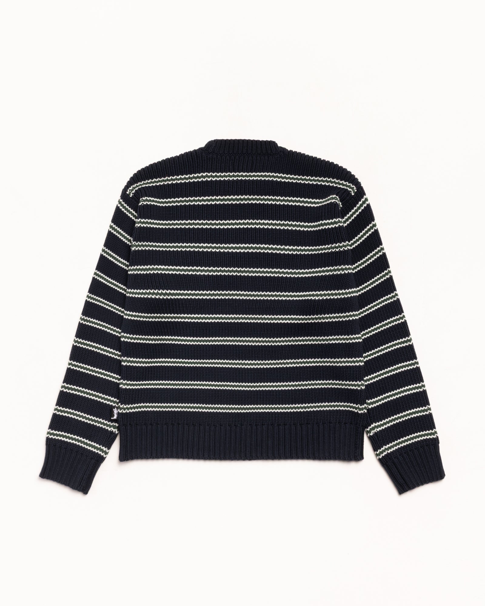 Chunky Cotton Stripe Sweater – Ocean | Tops & Knits | Stüssy