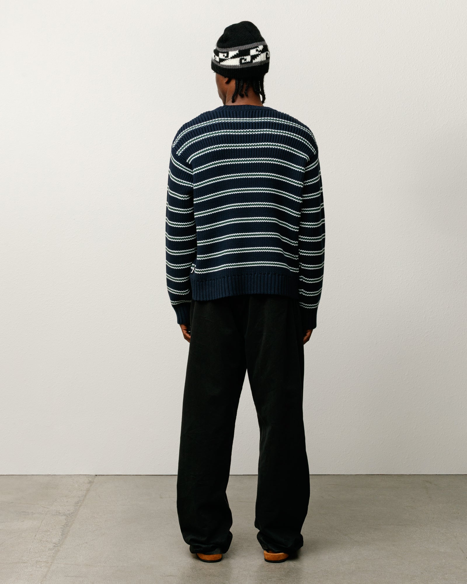 Chunky Cotton Stripe Sweater – Ocean | Tops & Knits | Stüssy