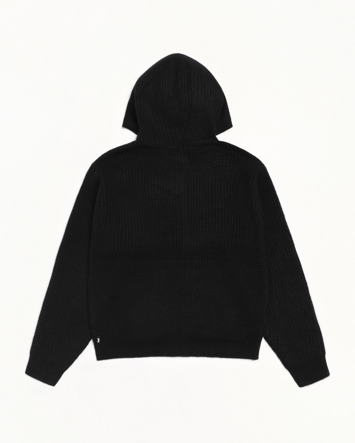 Waffle Cashmere Zip Hood Sweater – Black | Tops & Knits | Stüssy
