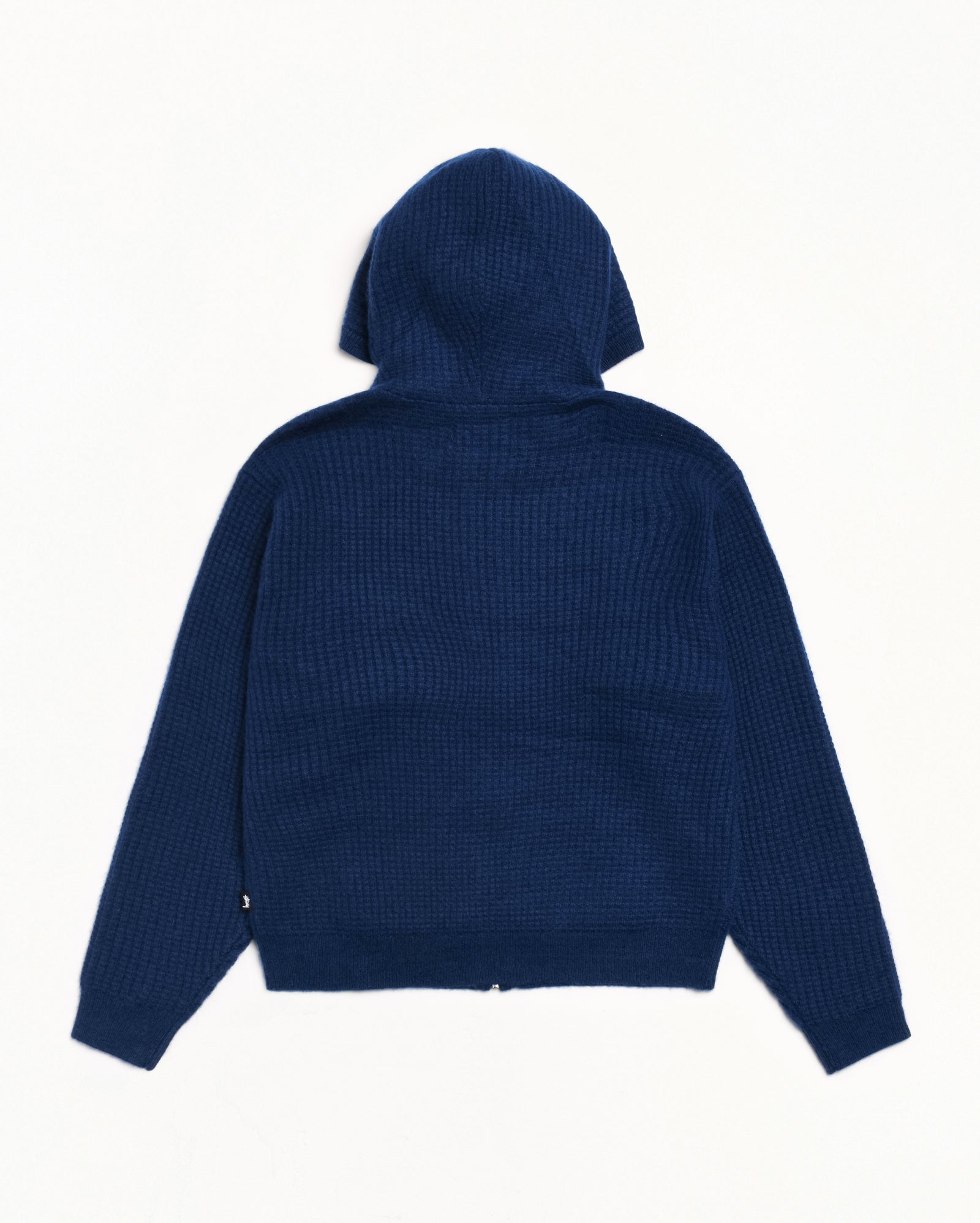 Waffle Cashmere Zip Hood Sweater – Navy | Sweaters & Knits | Stüssy