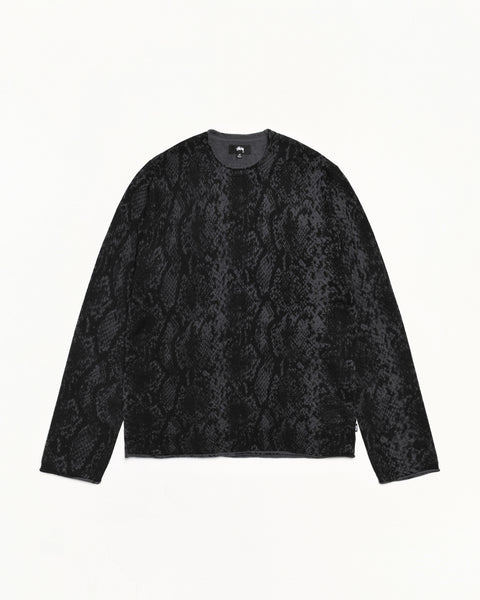 Python Sweater Mens Long Sleeve In Charcoal