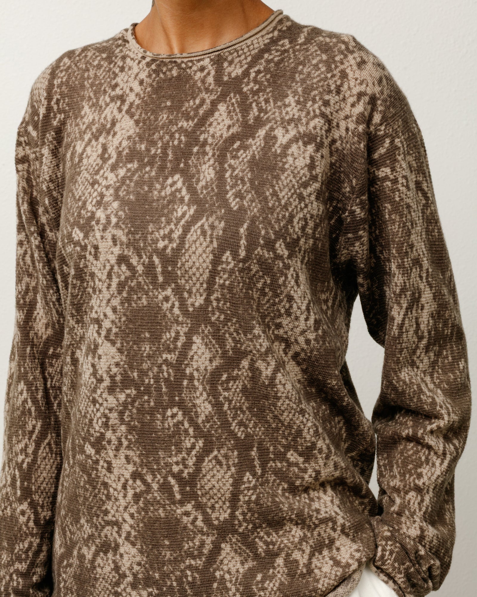 Python Sweater Mens Long Sleeve In Khaki