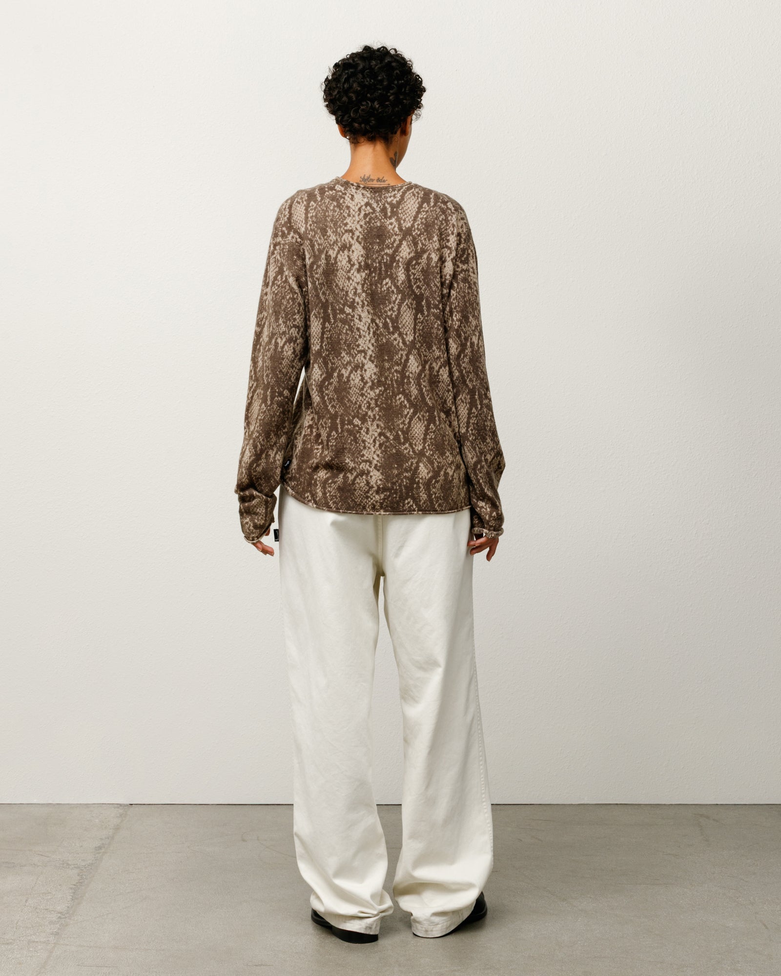 Python Sweater Mens Long Sleeve In Khaki