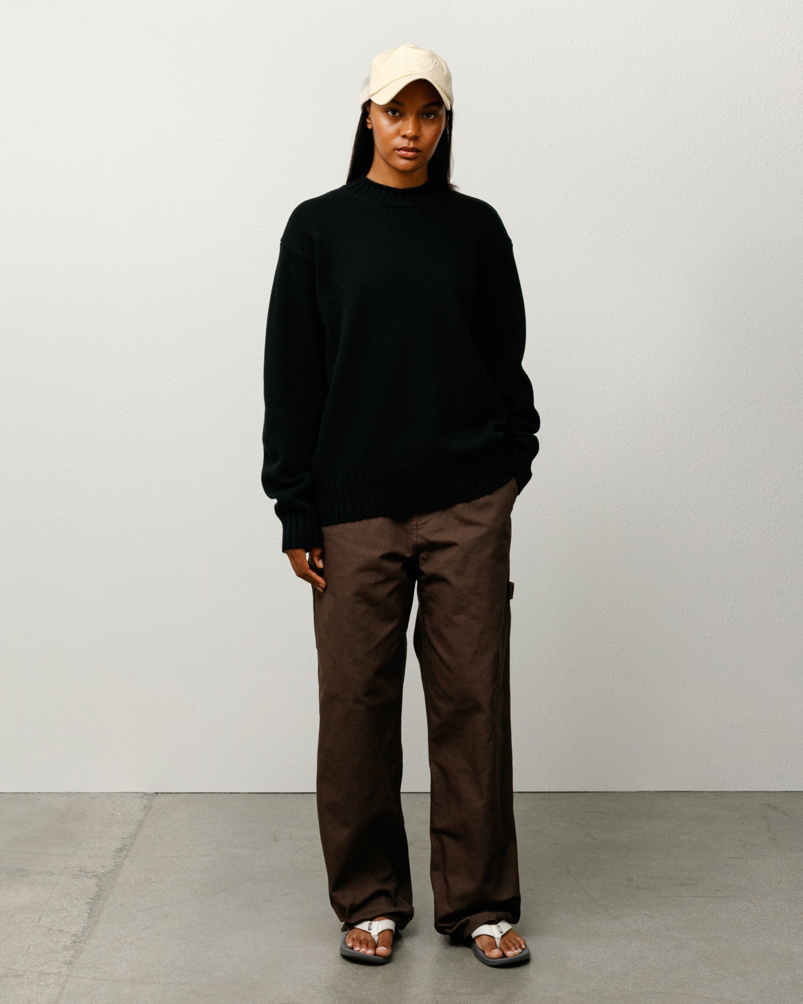 Surfman Merino Cotton Sweater – Black | Sweaters & Knits | Stüssy