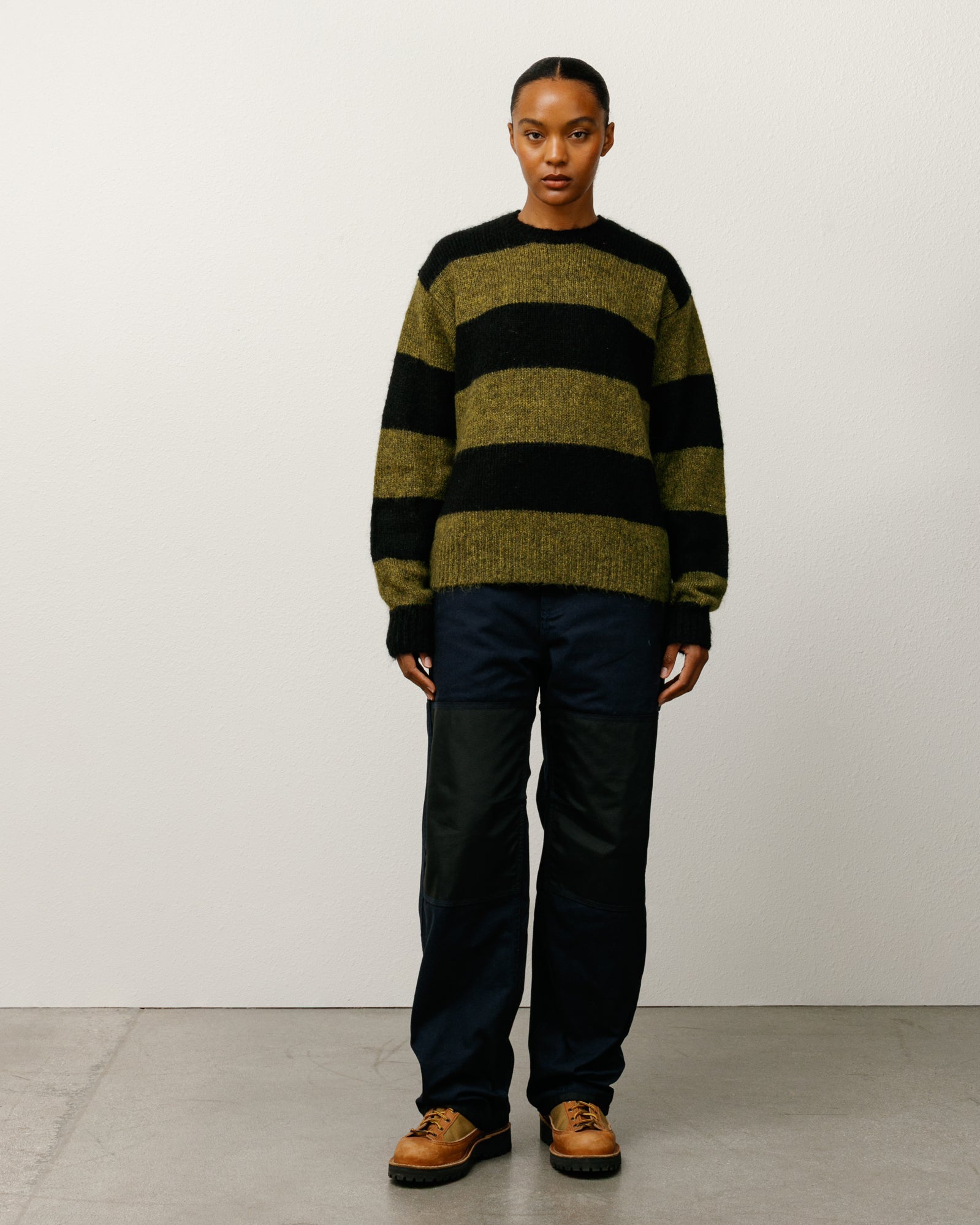Mohair Stripe Sweater – Dark Olive | Sweaters & Knits | Stüssy