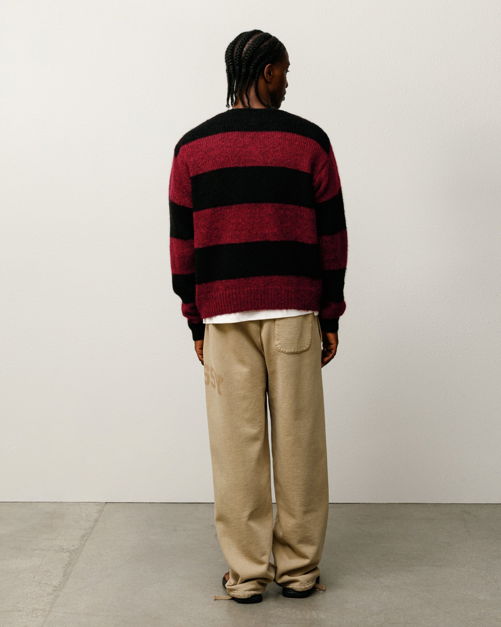 Mohair Stripe Sweater – Red | Sweaters & Knits | Stüssy