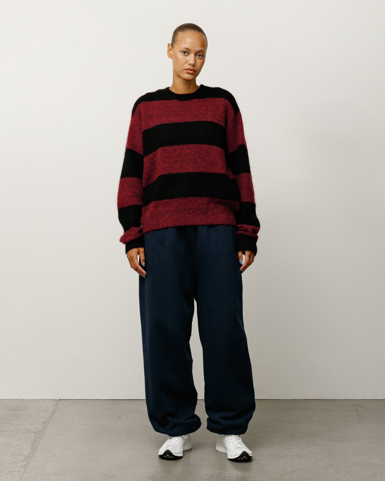 Mohair Stripe Sweater – Red | Sweaters & Knits | Stüssy