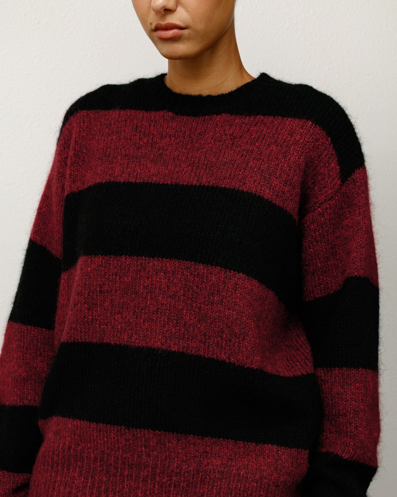 Mohair Stripe Sweater – Red | Sweaters & Knits | Stüssy