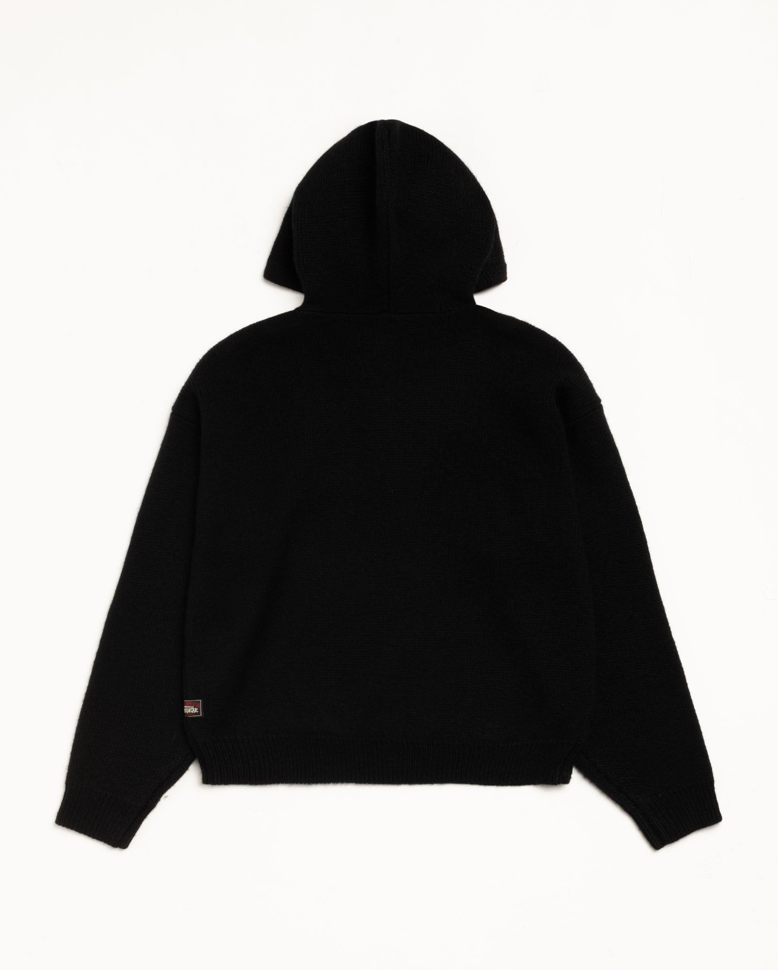 Quarter Zip Knit Hoodie – Black | Tops & Knits | Stüssy