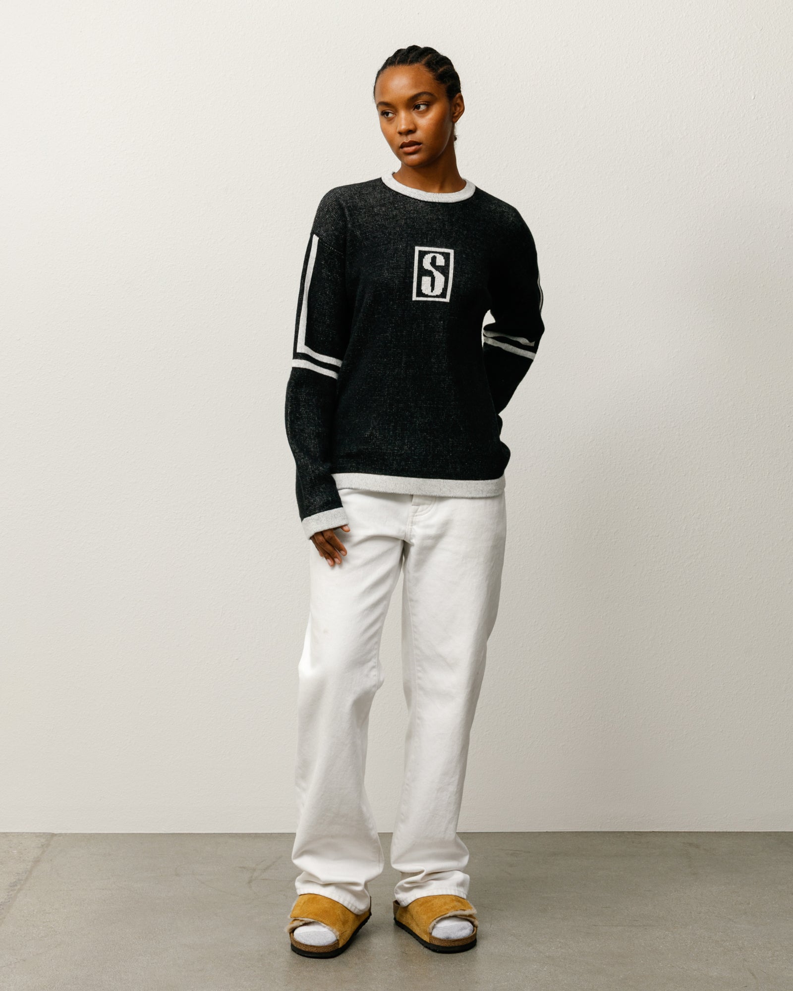 Alpine Sweater – Black | Tops & Knits | Stüssy