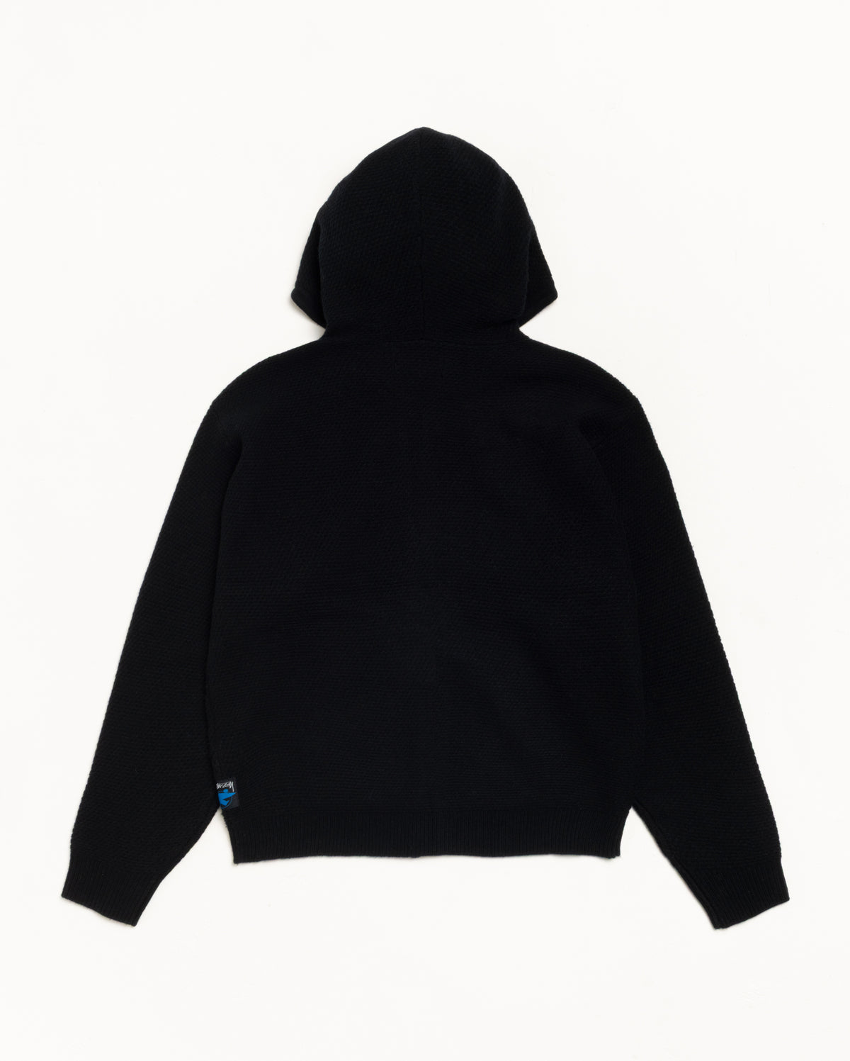 Textured Zip Hooded Sweater – Black | Tops & Knits | Stüssy