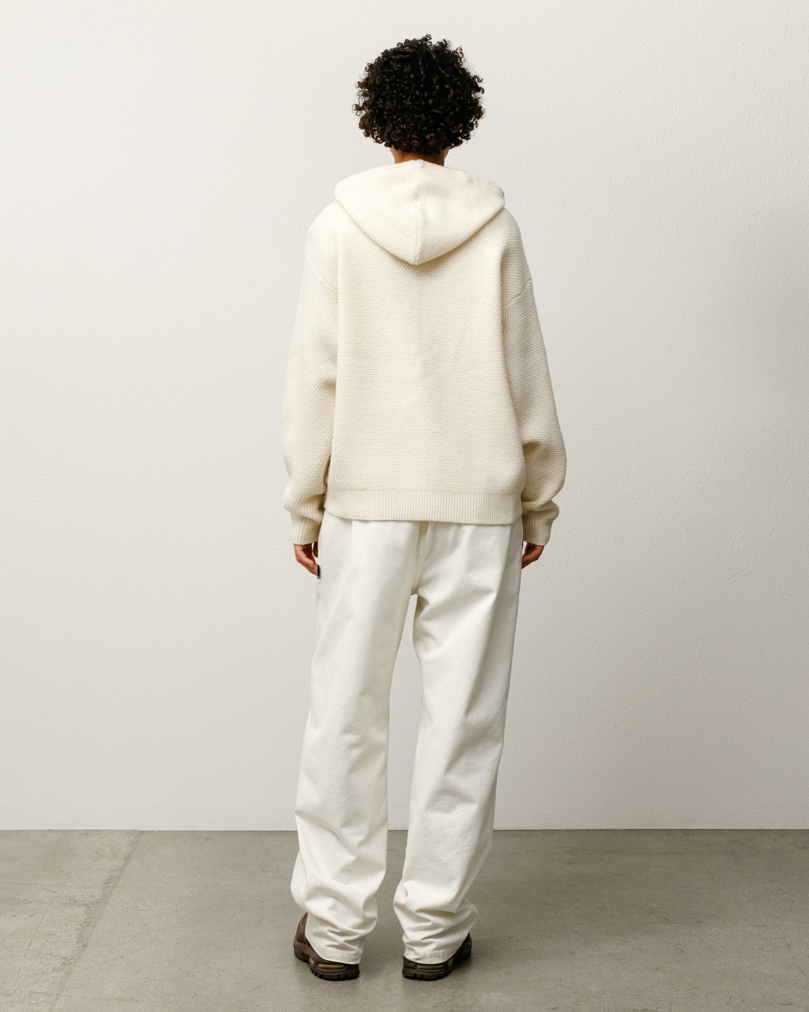 Textured Zip Hooded Sweater – Bone | Tops & Knits | Stüssy