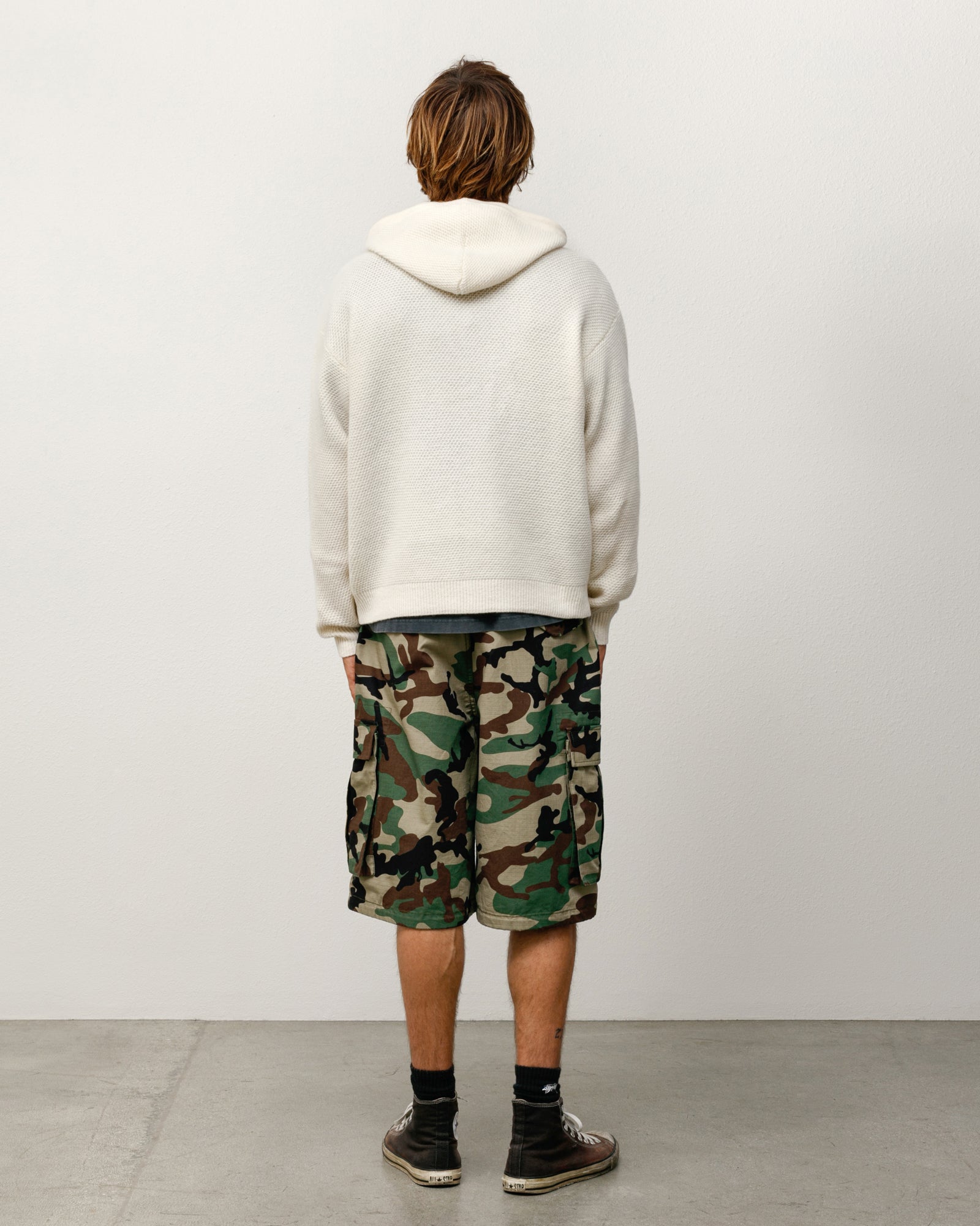 Textured Zip Hooded Sweater – Bone | Tops & Knits | Stüssy