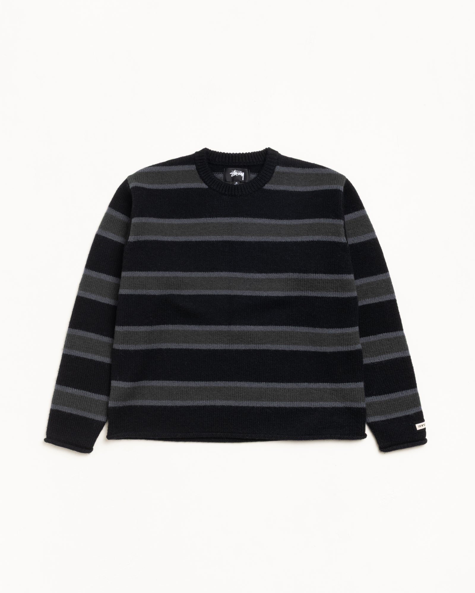 Striped Wool Sweater – Black | Tops & Knits | Stüssy