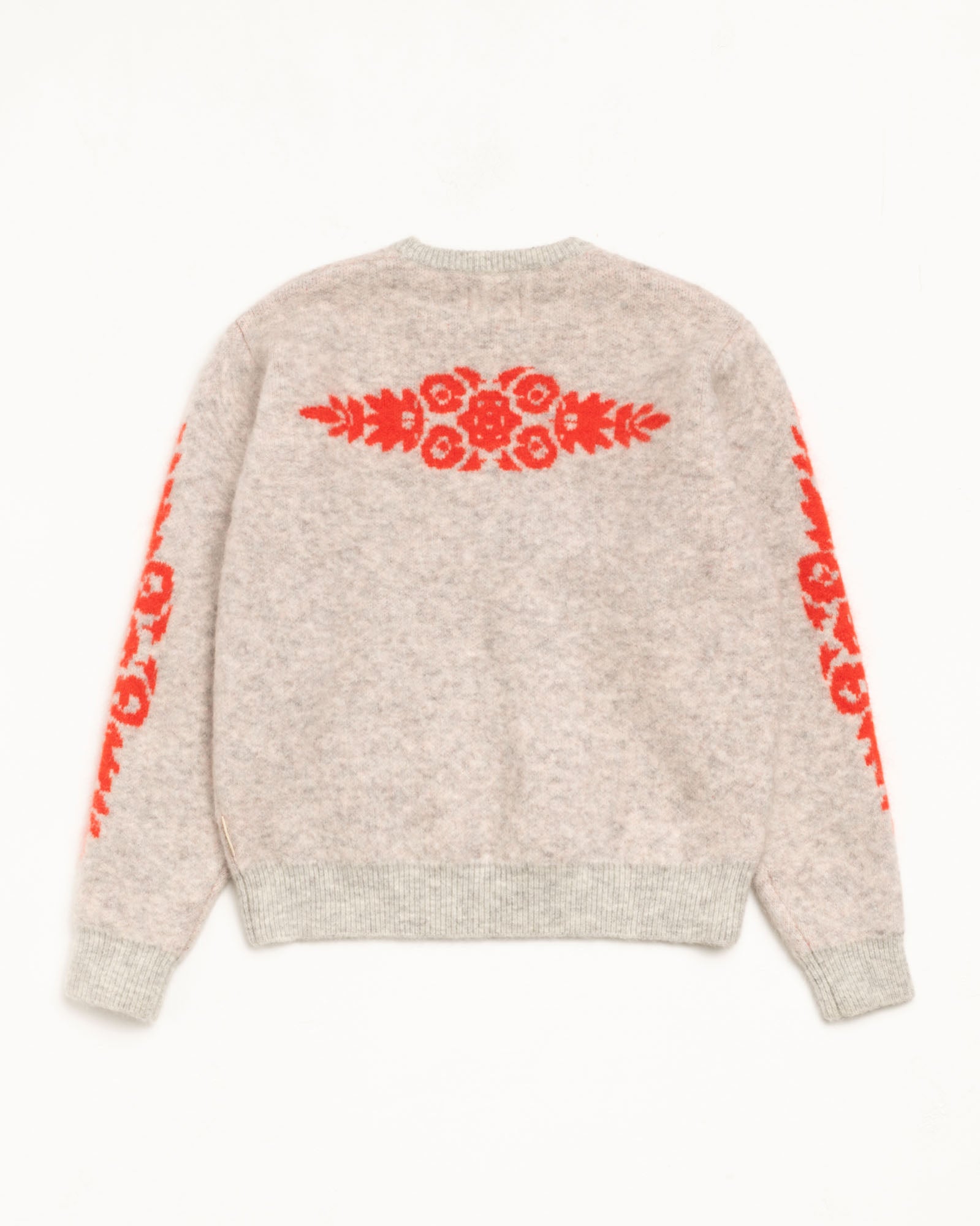 Mohair Flower Sweater – Grey Heather | Tops & Knits | Stüssy