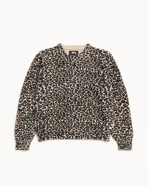Leopard Sweater Mens Long Sleeve In Leopard