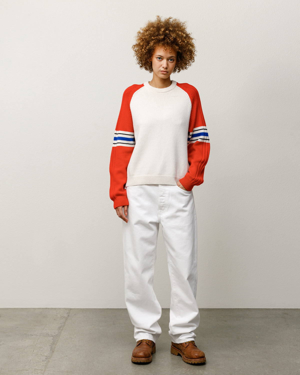 Stripe Raglan Crew – Red | Tops & Knits | Stüssy