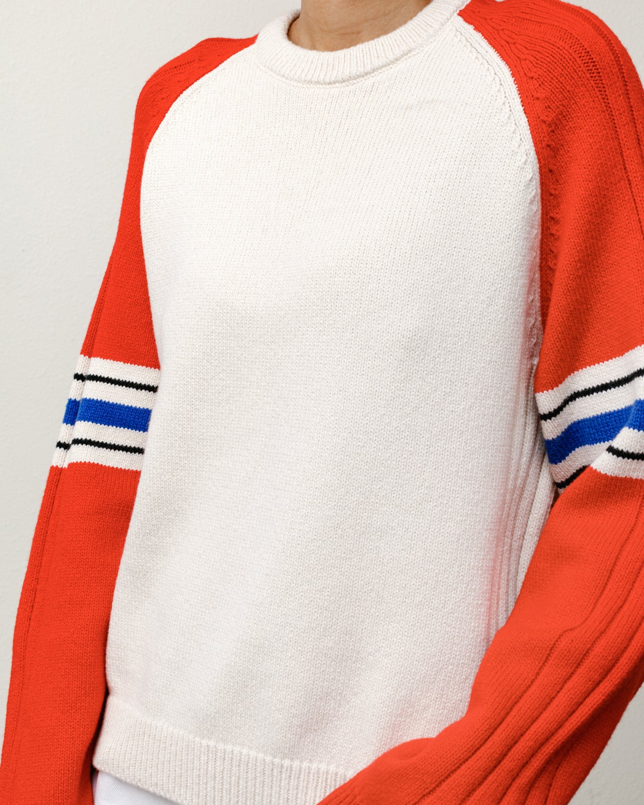 Stripe Raglan Crew – Red | Tops & Knits | Stüssy