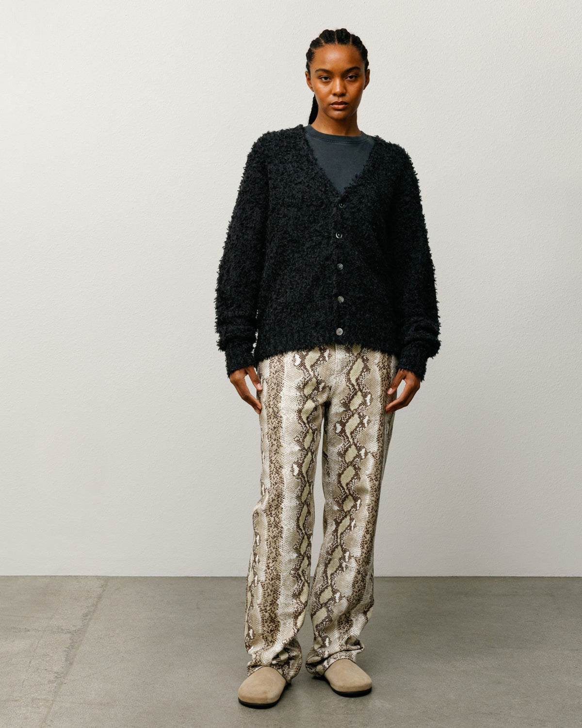 Textured Cardigan – Black | Knits | Stüssy