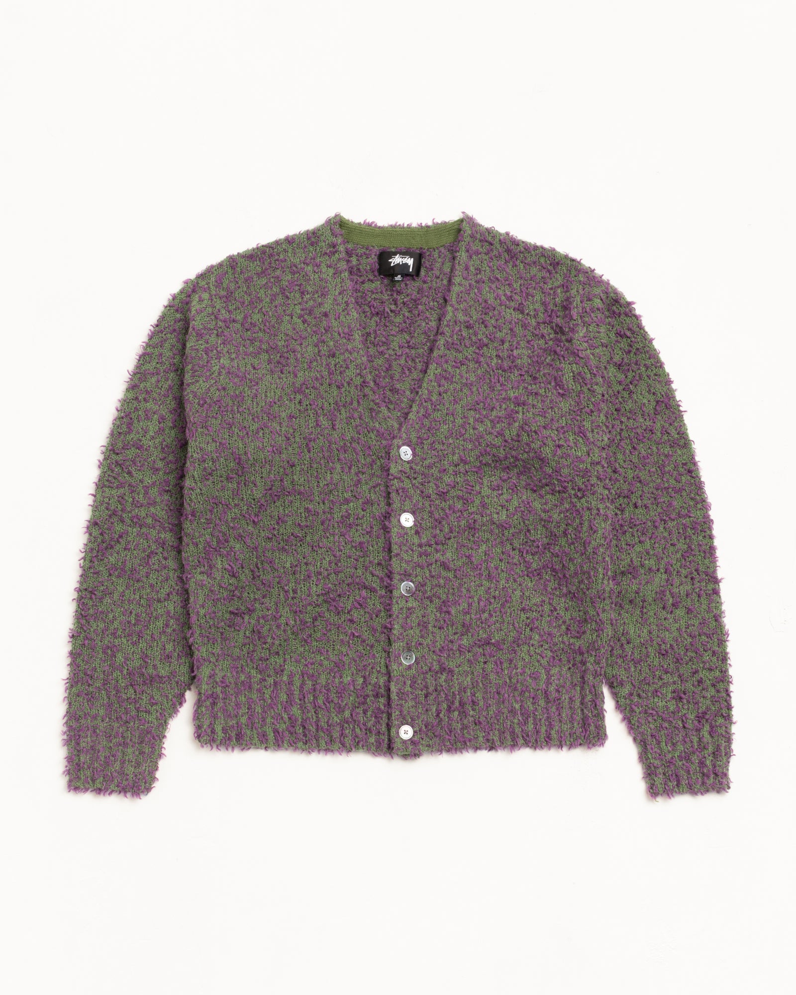 Textured Cardigan – Purple/Green | Knits | Stüssy