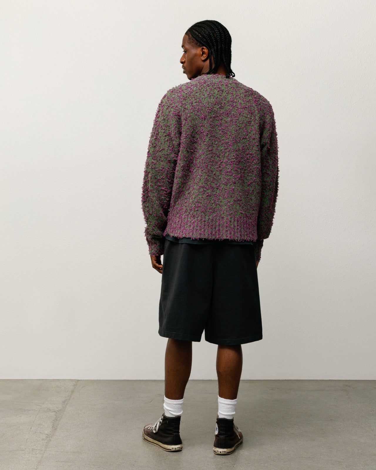 Textured Cardigan – Purple/Green | Knits | Stüssy