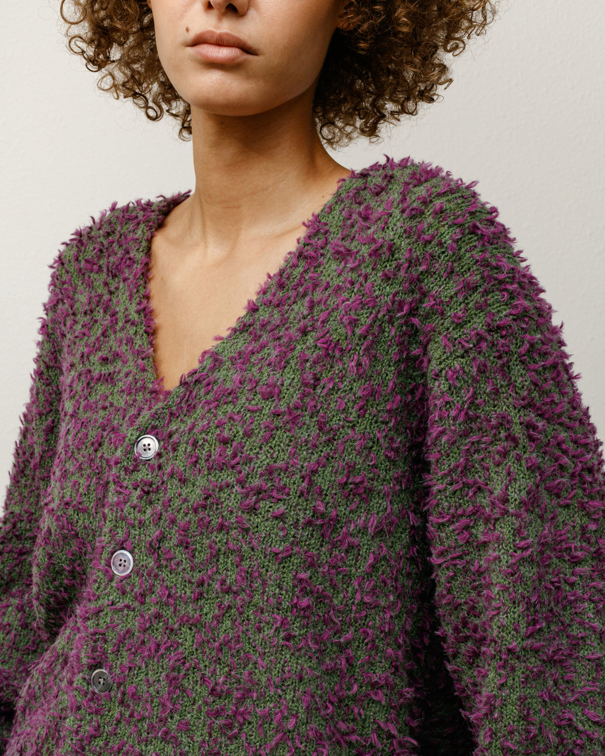 Textured Cardigan – Purple/Green | Knits | Stüssy
