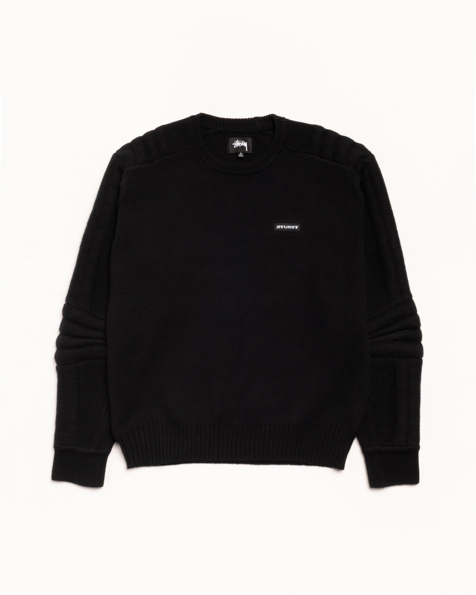 Moto Sweater – Black | Tops & Knits | Stüssy