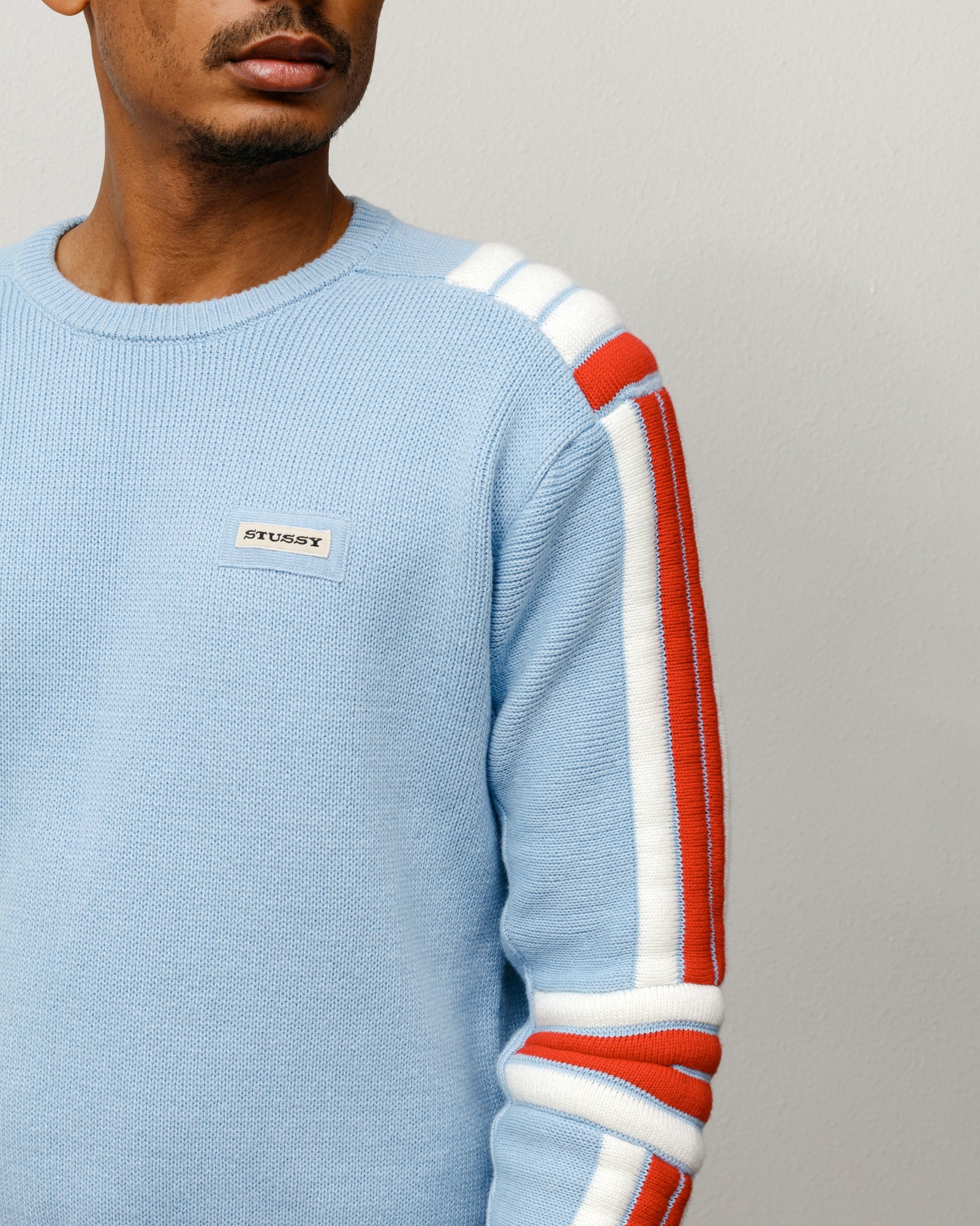 Moto Sweater – Blue | Tops & Knits | Stüssy