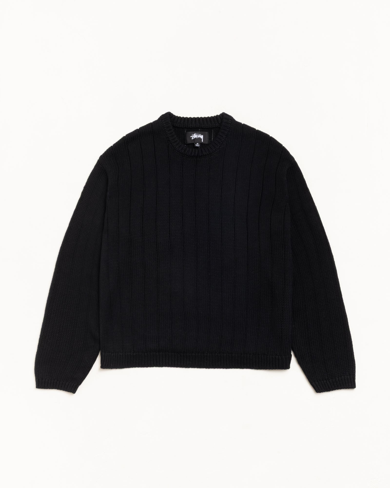 Buana Logo Sweater – Black | Tops & Knits | Stüssy