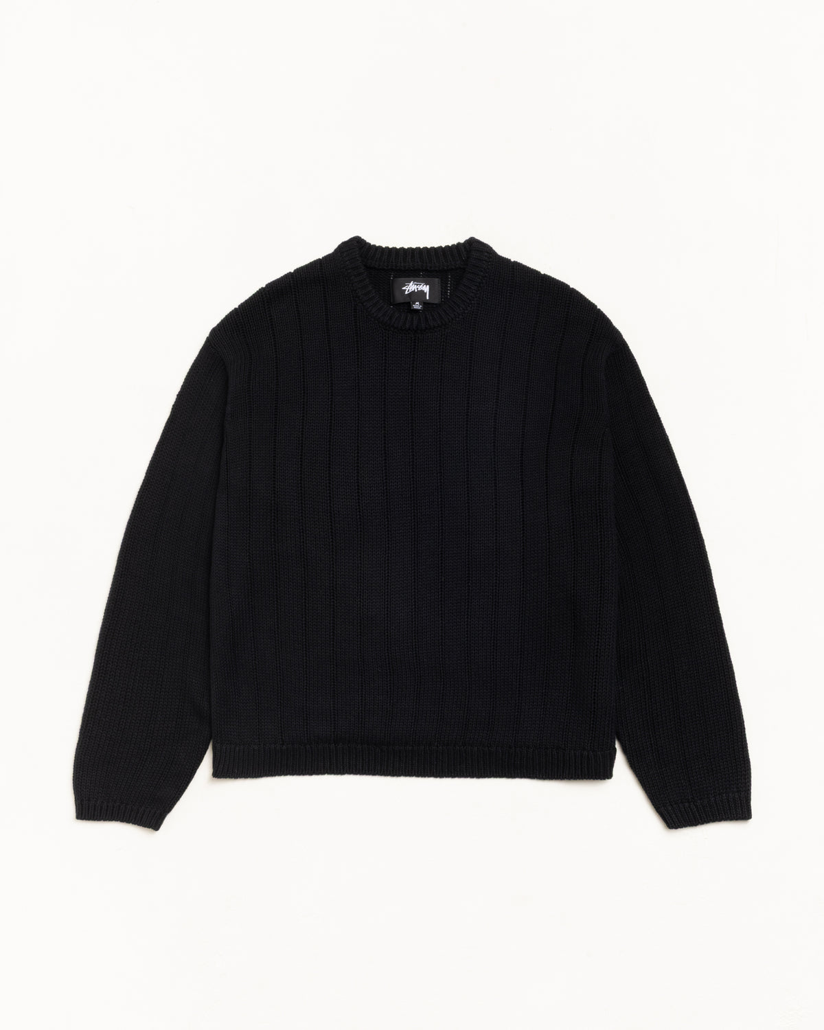 Buana Logo Sweater – Black | Tops & Knits | Stüssy