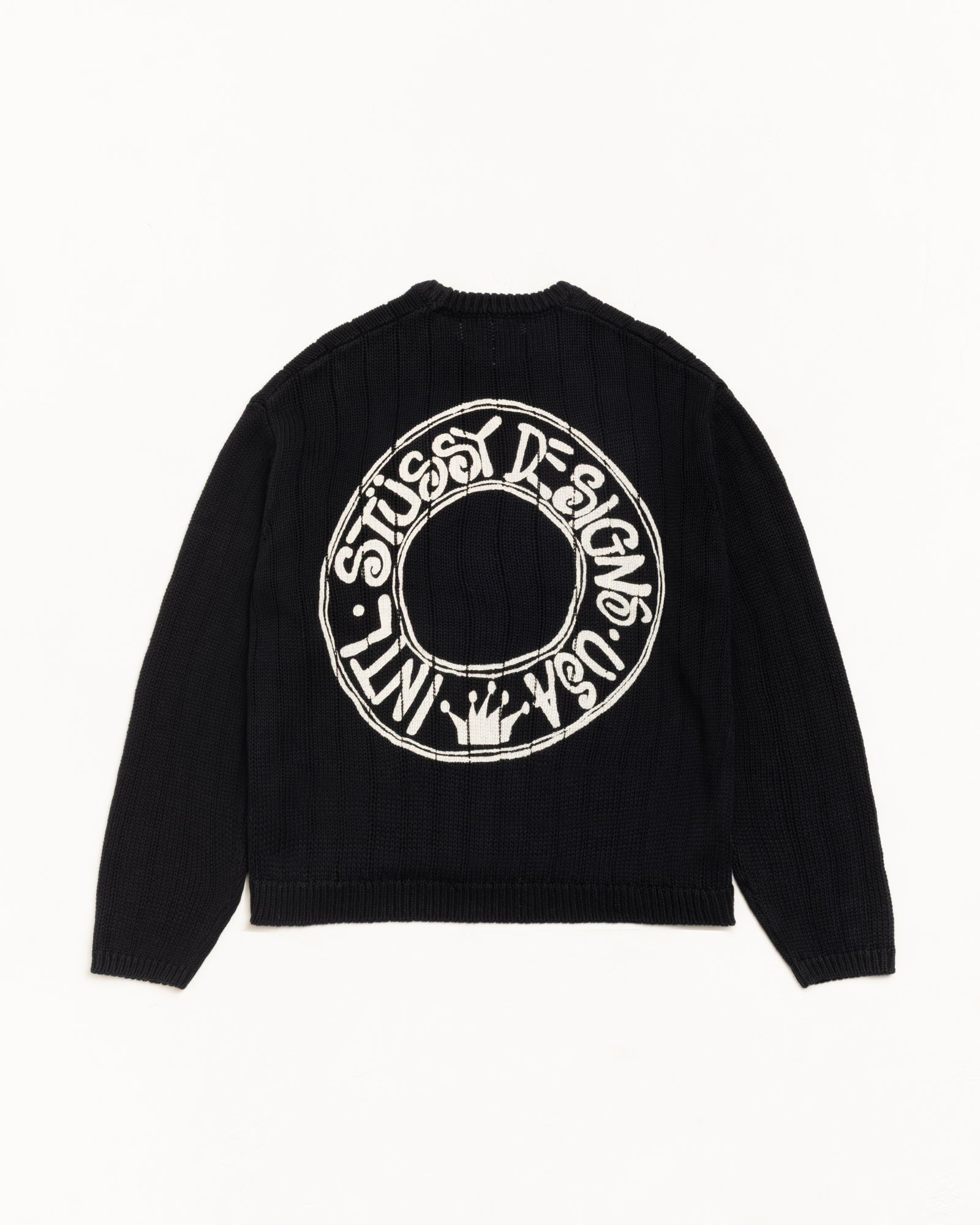 Buana Logo Sweater – Black | Tops & Knits | Stüssy