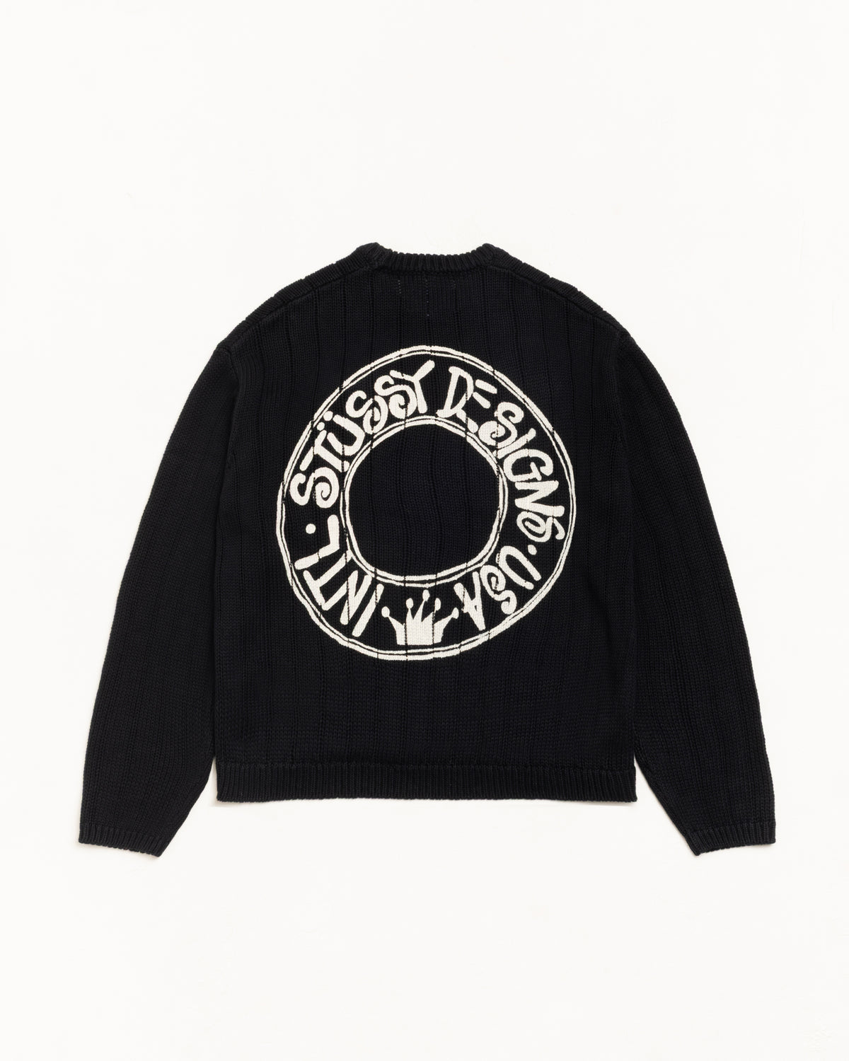 Buana Logo Sweater – Black | Tops & Knits | Stüssy