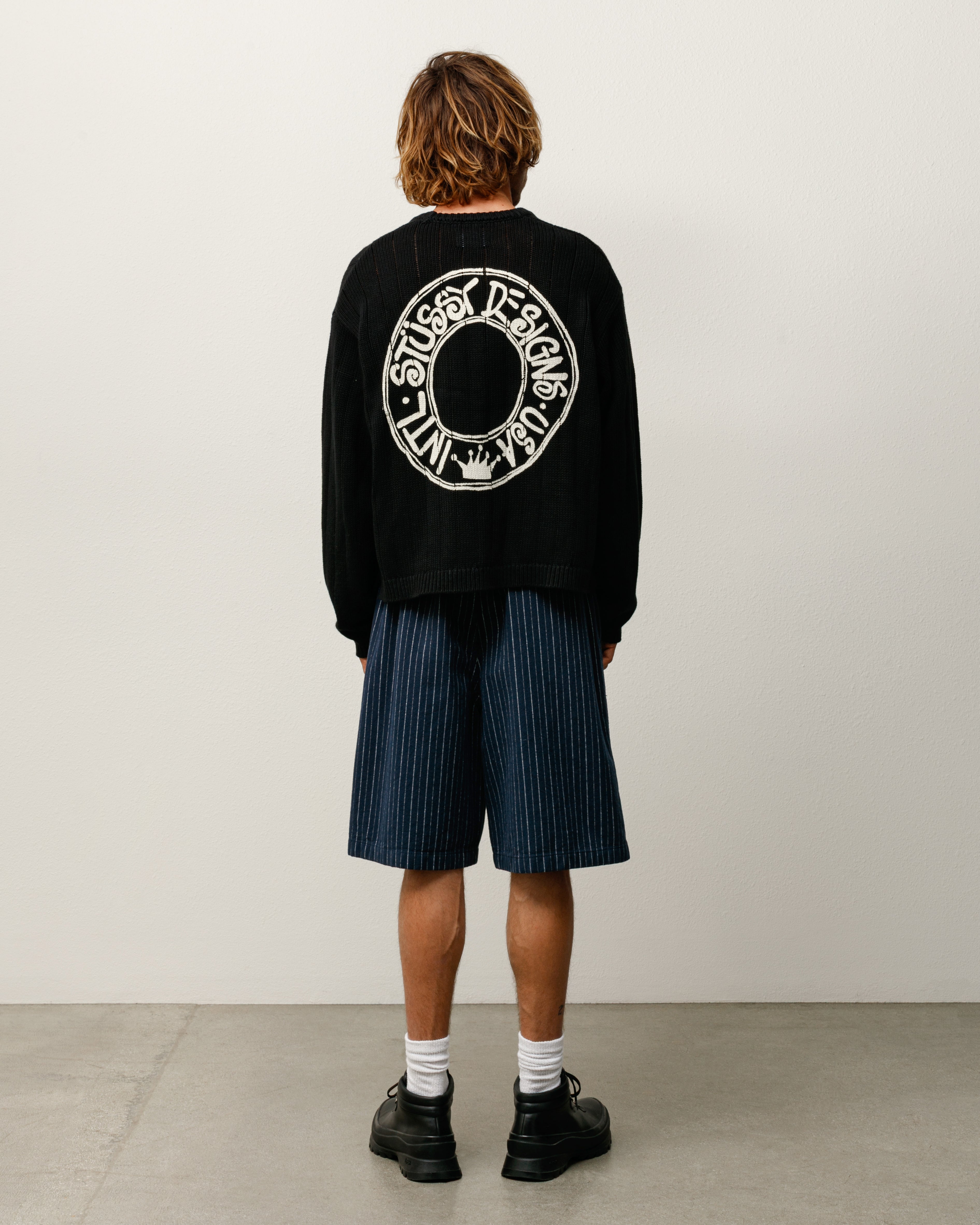 Buana Logo Sweater – Black | Tops & Knits | Stüssy