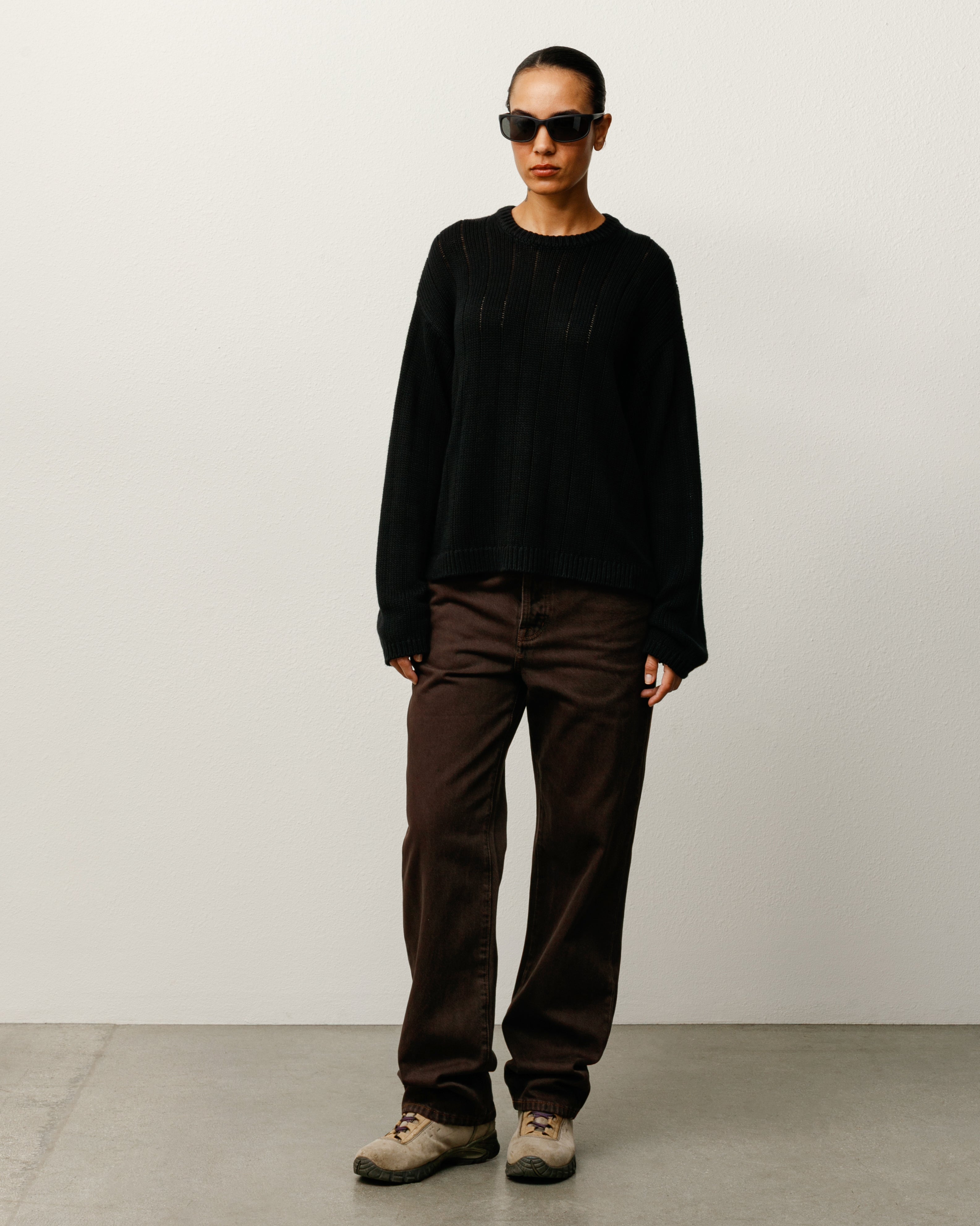 Buana Logo Sweater – Black | Tops & Knits | Stüssy