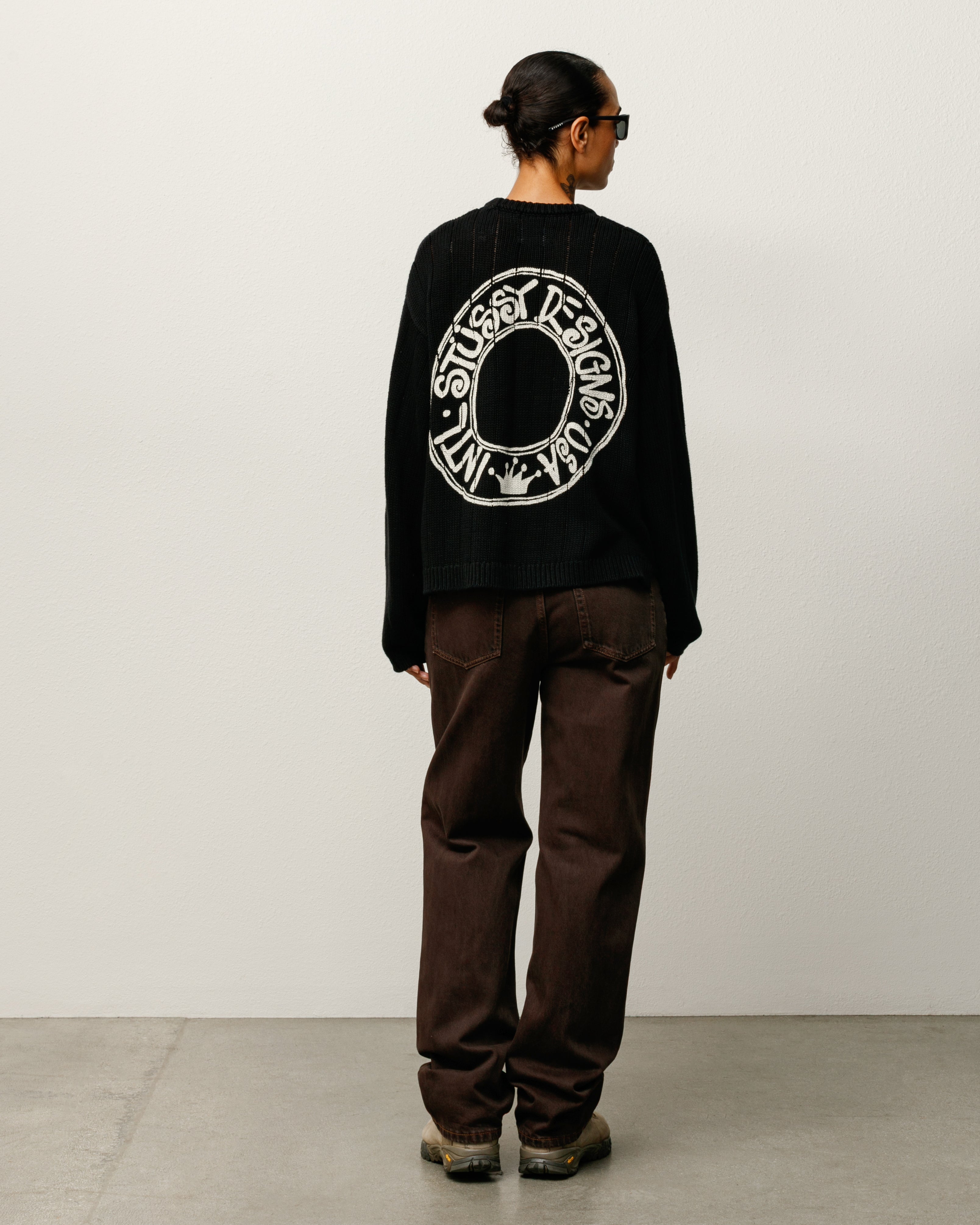 Buana Logo Sweater – Black | Tops & Knits | Stüssy