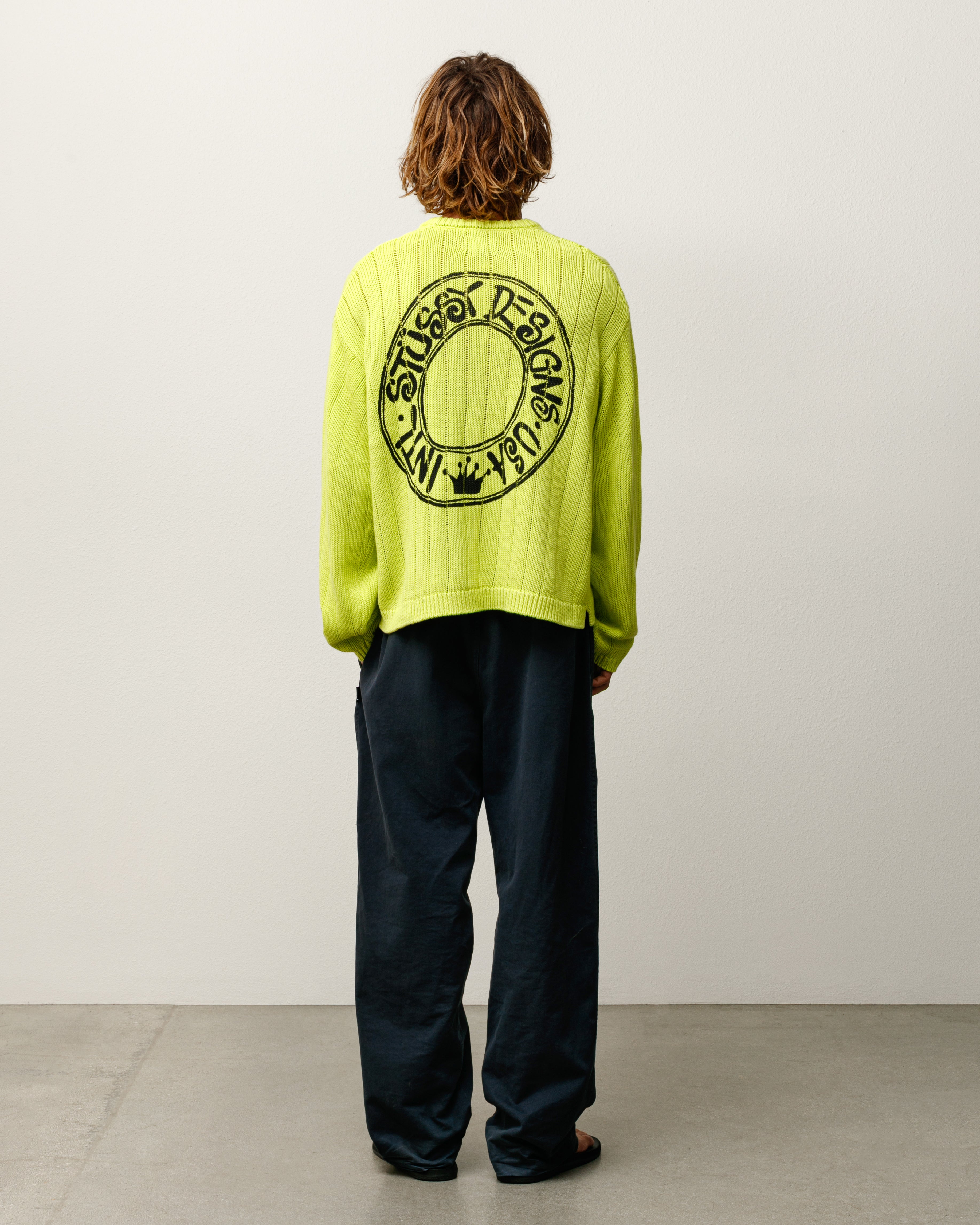 Buana Logo Sweater – Lime | Tops & Knits | Stüssy