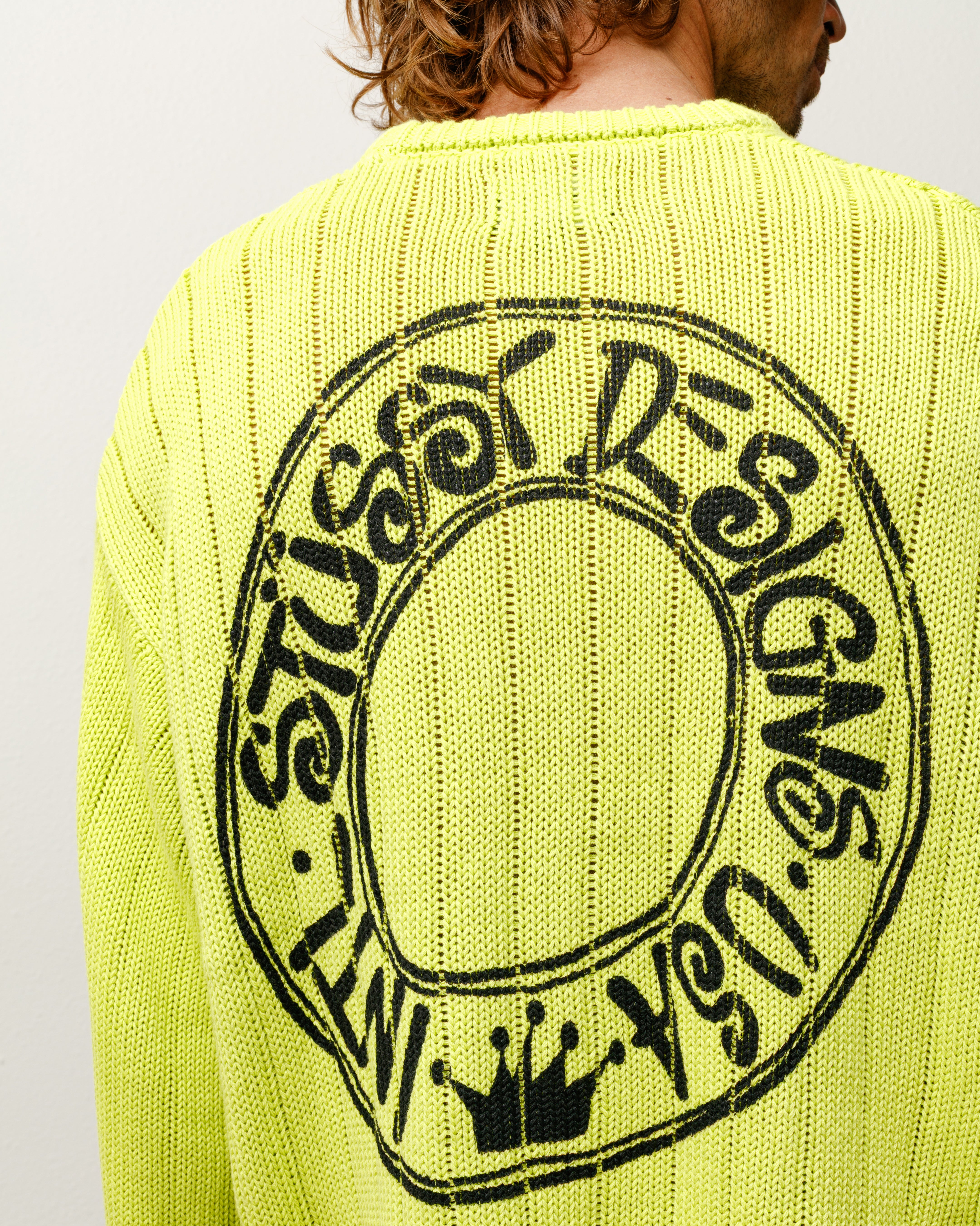 Buana Logo Sweater – Lime | Tops & Knits | Stüssy