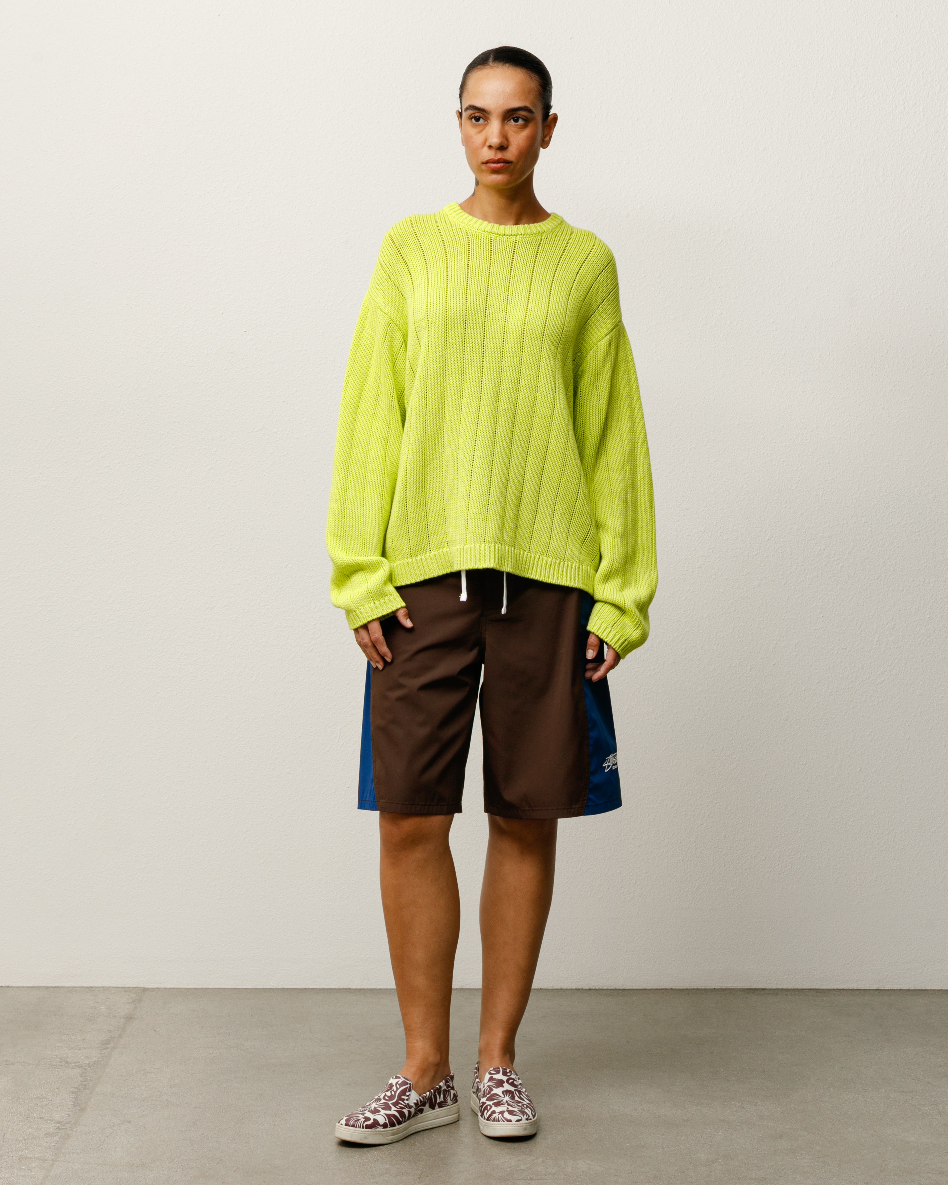 Buana Logo Sweater – Lime | Tops & Knits | Stüssy