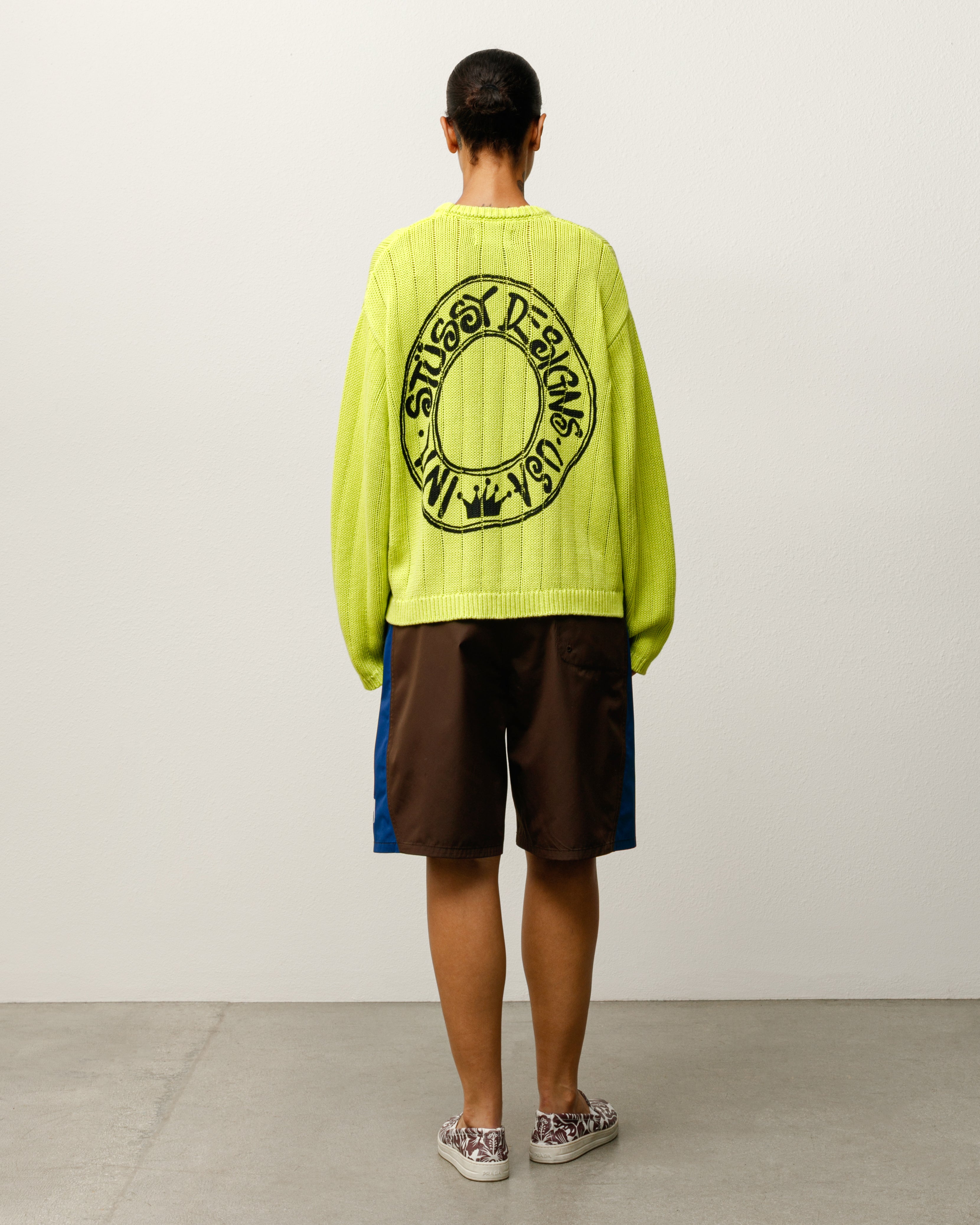 Buana Logo Sweater – Lime | Tops & Knits | Stüssy
