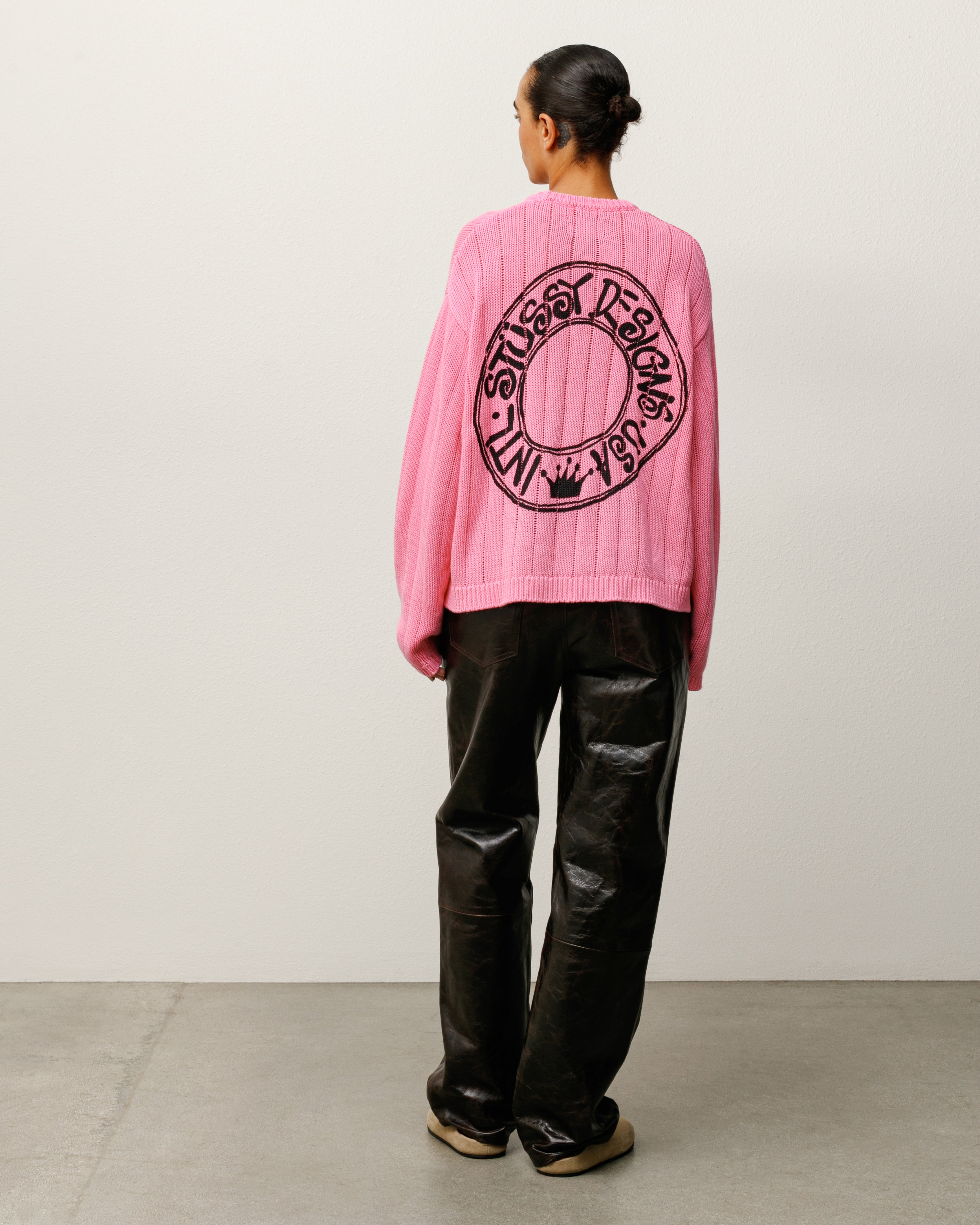 Buana Logo Sweater – Pink | Tops & Knits | Stüssy