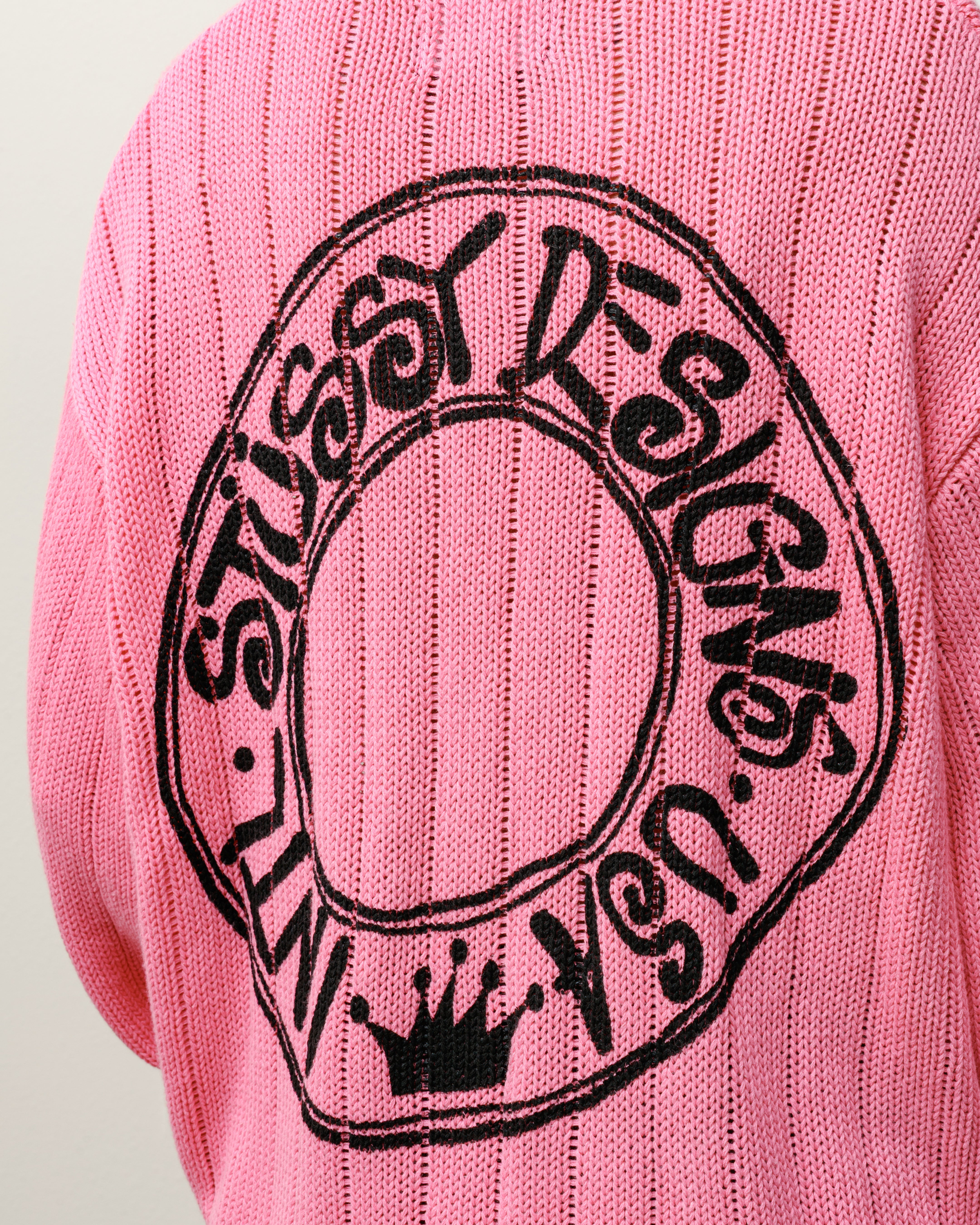 Stussy CONTRAST RIB SWEATER ピンク CONTRAST RIB SWEATER | Parallel