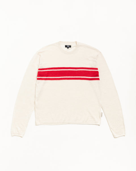Striped Long Sleeve Sweater Unisex Long Sleeve In Bone