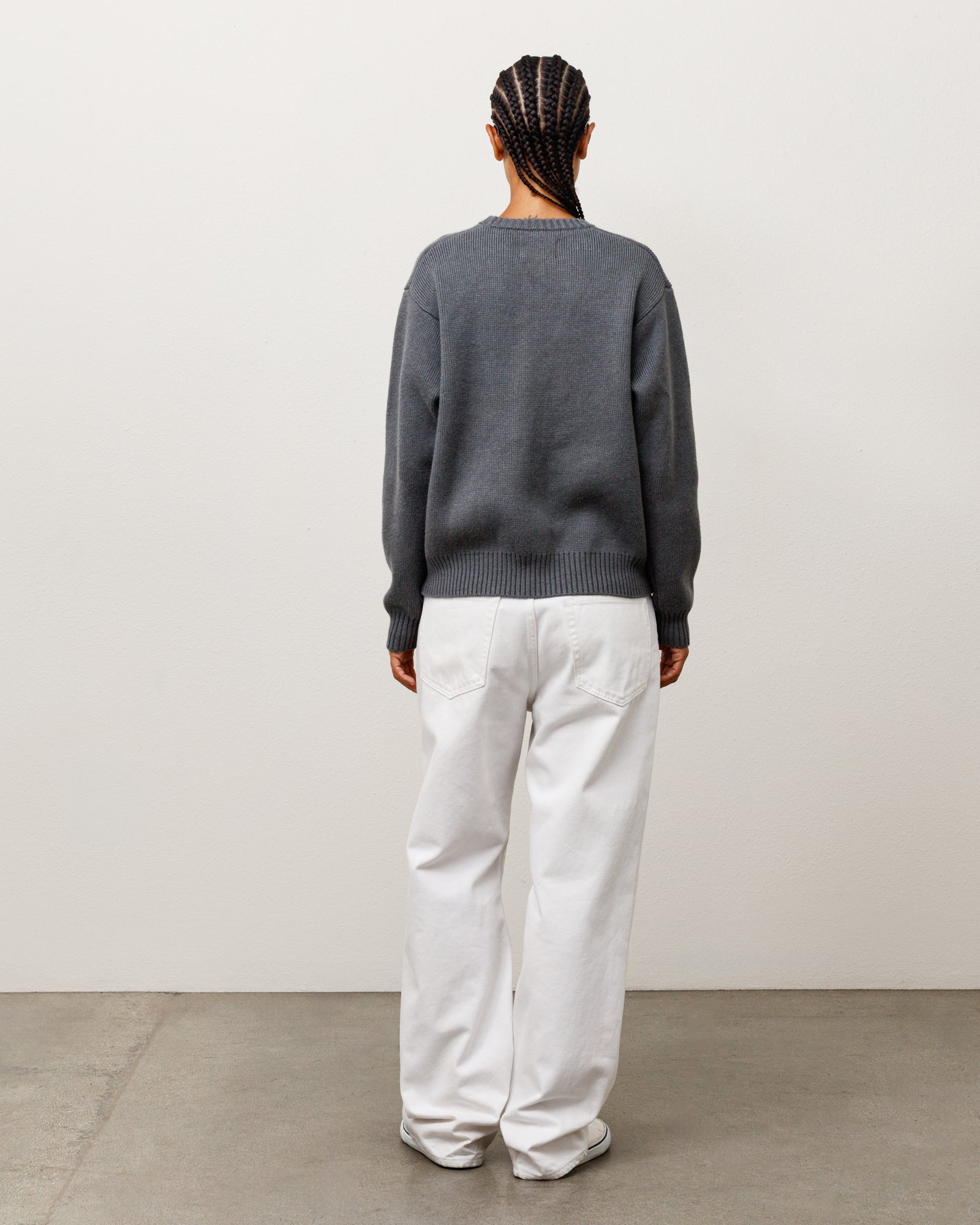 Striped Hibiscus Sweater - Grey | Tops & Knits | Stüssy