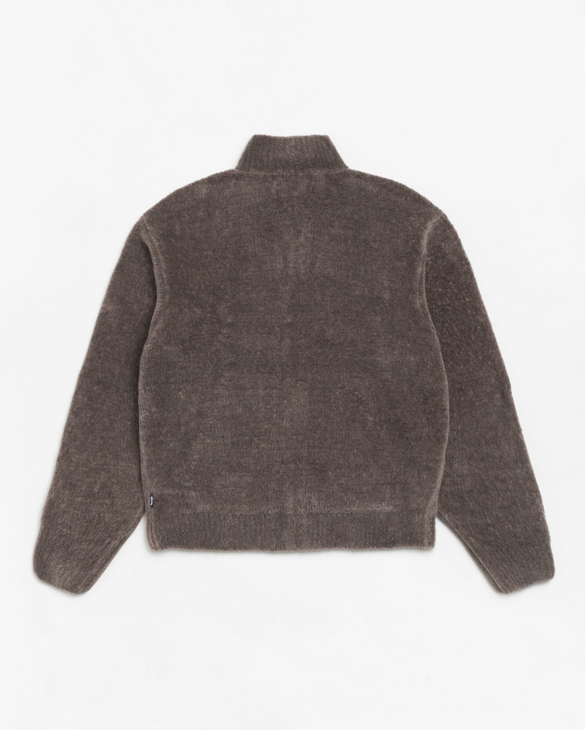 Wool Cashmere Zip Sweater Unisex Long Sleeve In Brown