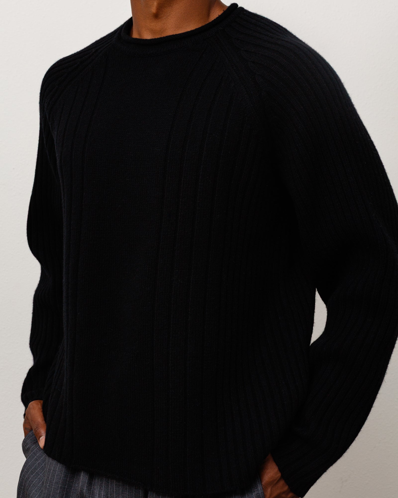 Merino Roll Neck Sweater - Black | Tops & Knits | Stüssy