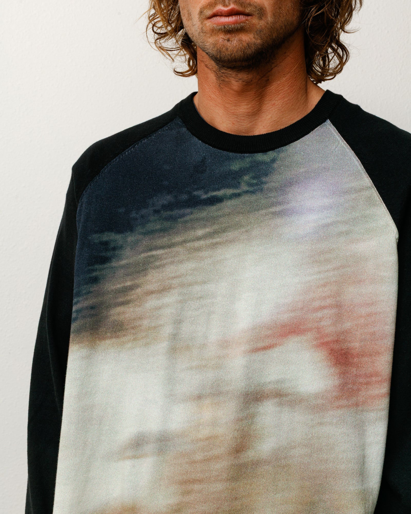Splash Sweater Unisex Long Sleeve In Black