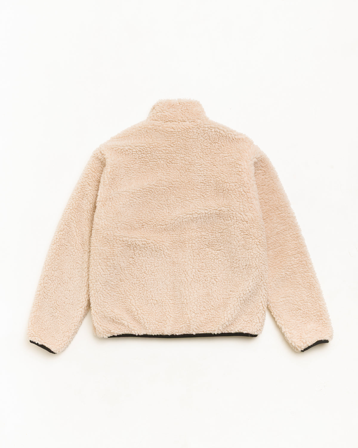 Sherpa Reversible Jacket Unisex Long Sleeve In Beige