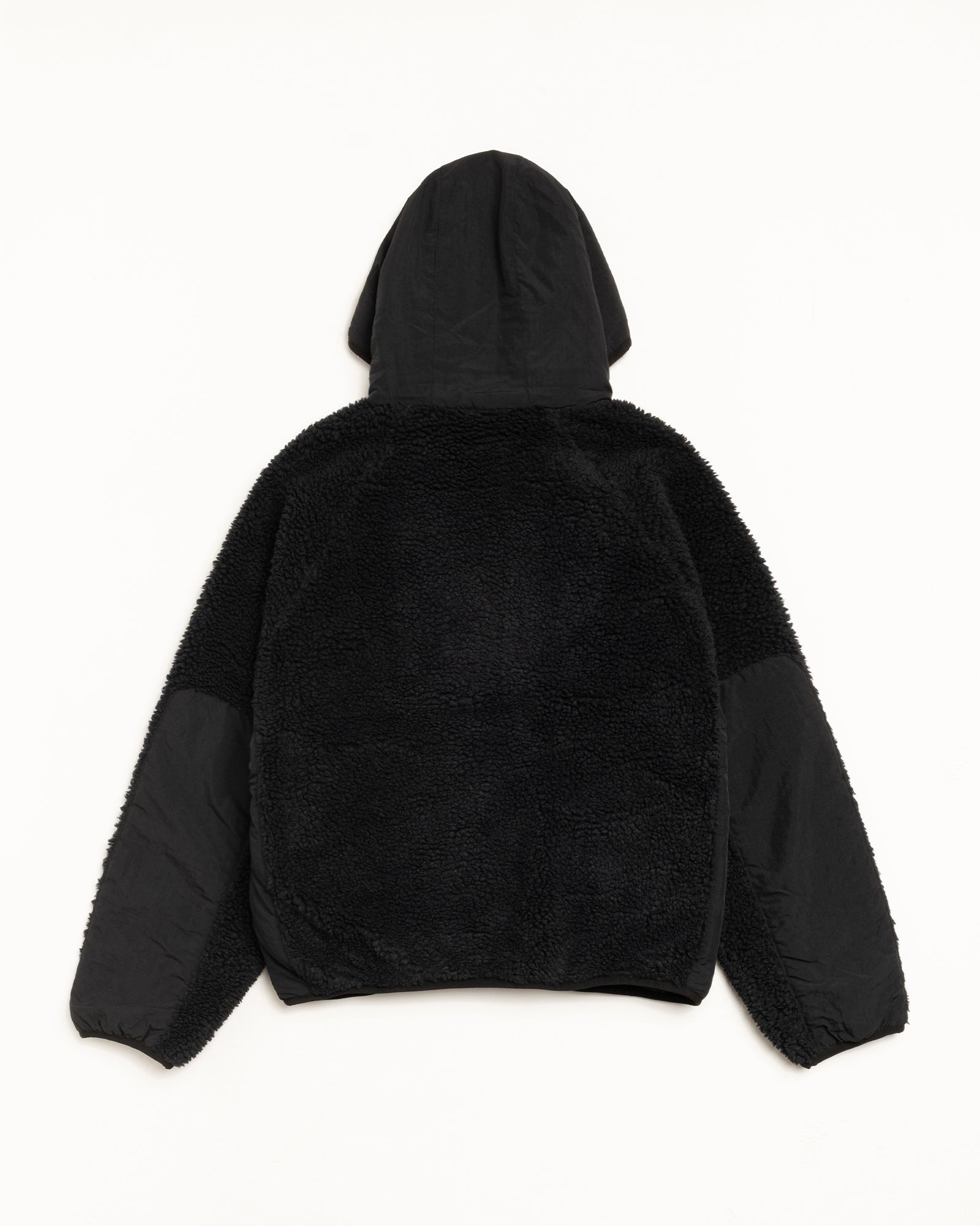 SHERPA PANELED HOODED JACKET